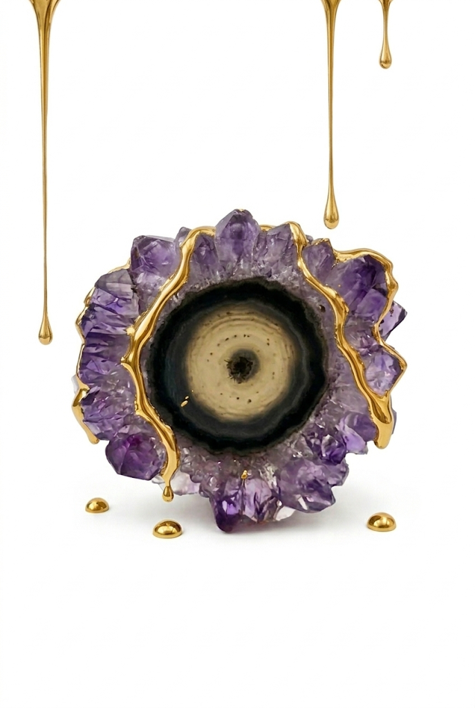 Gold Amethyst Crystal Power