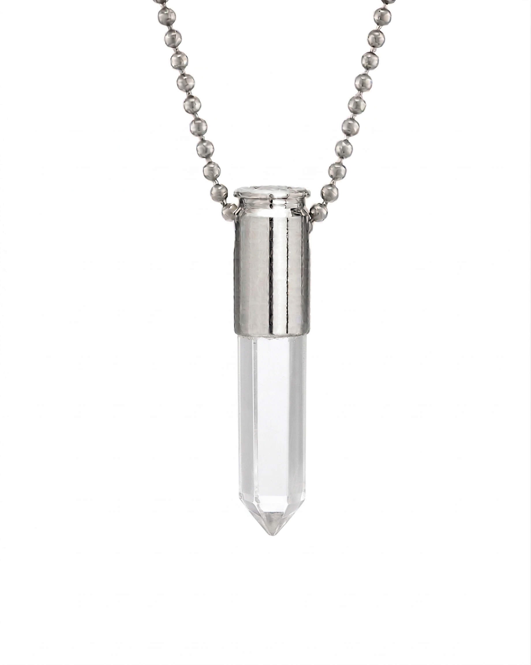 Silver Clear Quartz Crystal Power