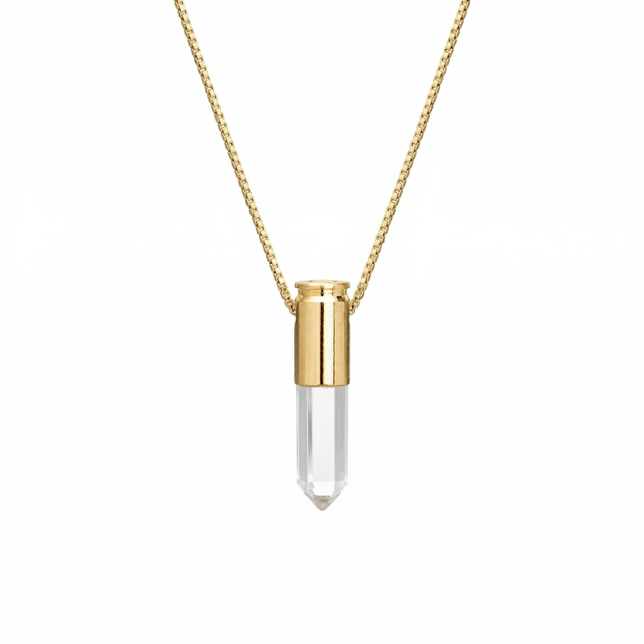 Gold Clear Quartz Crystal Power