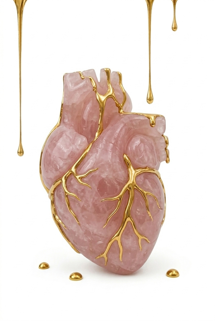 Gold Rose Quartz Crystal Power